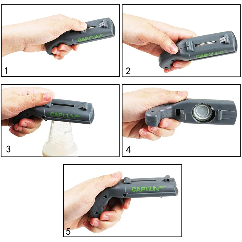 Портативная Крышка для бутылок пистолет креативная открывалка пивных