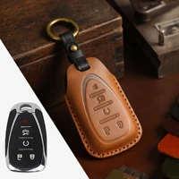 2 3 4 5 button genuine leather car smart key cover case for chevrolet malibu equinox cruze camaro 2016 2017 2018 2019 accessorie