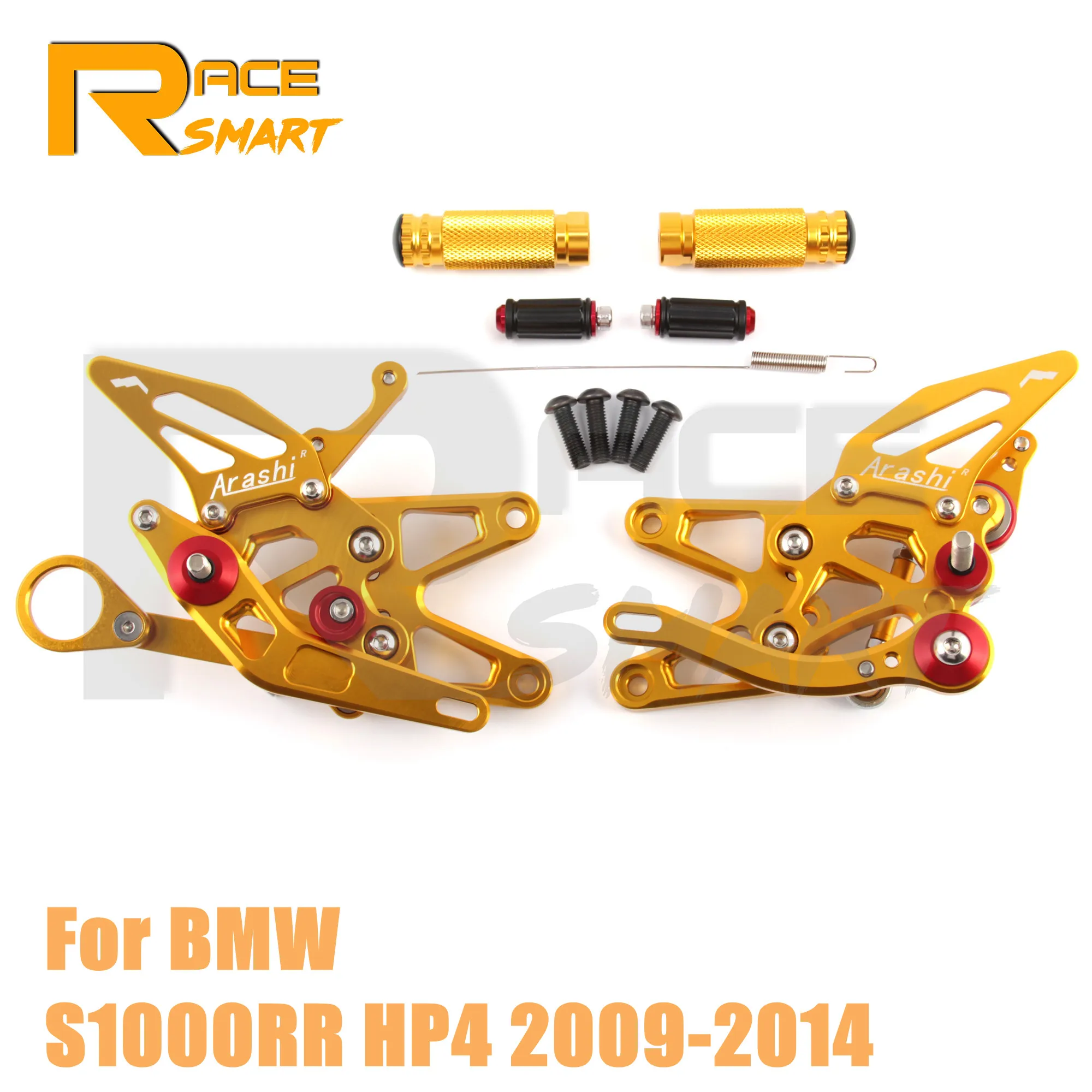 

Motorcycle CNC Adjustable Rearset Footpegs Footrests Foot Rest Pegs For BMW S1000RR HP4 2009-2014 S1000 RR S 1000RR 2010 2011