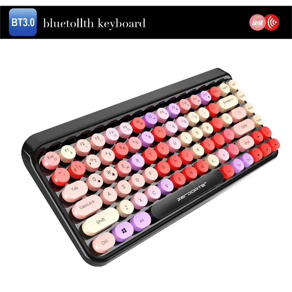 Цветная компьютерная клавиатура hobbylan KB203 Bluetooth 3 0 с 84 клавишами Поддержка IOS/Mac