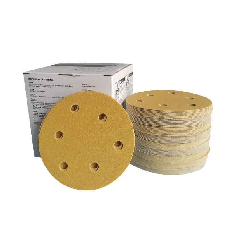 

100pcs 3m 5" 125mm Sandpaper Round Shape Sanding Discs Hook Loop Sanding Paper Buffing Sheet Sandpaper Sander Polishing Pad