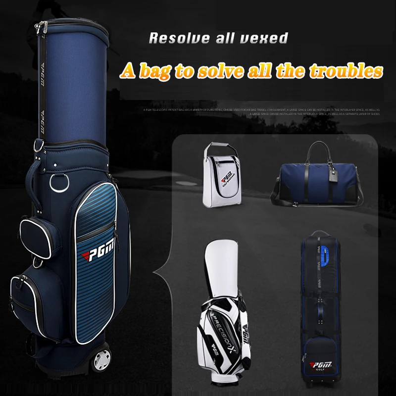 High-end Customization/LOGO Retractable Patent Woman Golf Bag Sports Aviation Travel Plane Ladywaterproof Standard Ball Package
