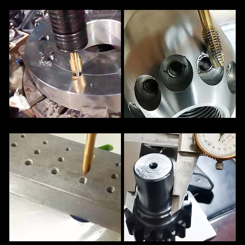 

Q.Grt 1pc/5pcs/10pcs Tap Drill Bits Titanium Plated HSS Screw Thread Taps Metric Screw Machine Compound Tap