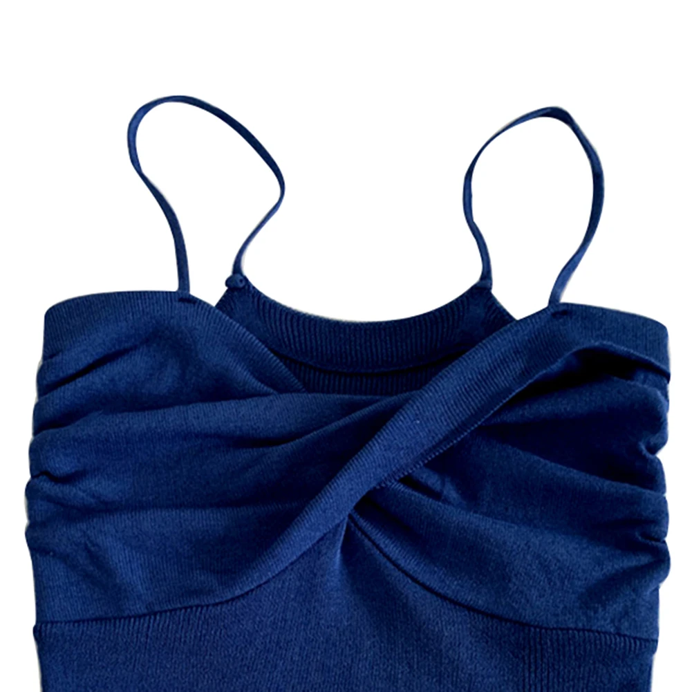 Женский облегающий Трикотажный жилет без рукавов с рюшами укороченный топ на