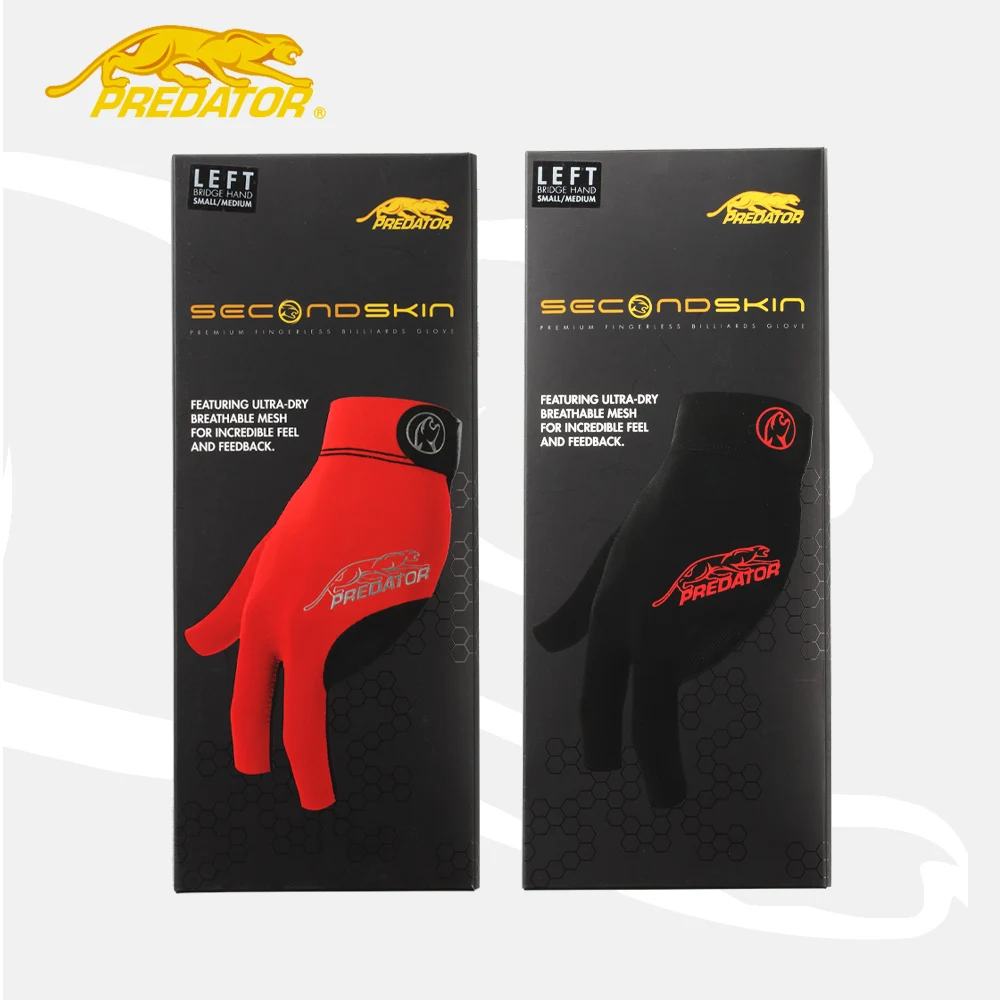 Оригинальные перчатки для бильярда 3142 бильярдного кия черные/красные прочные