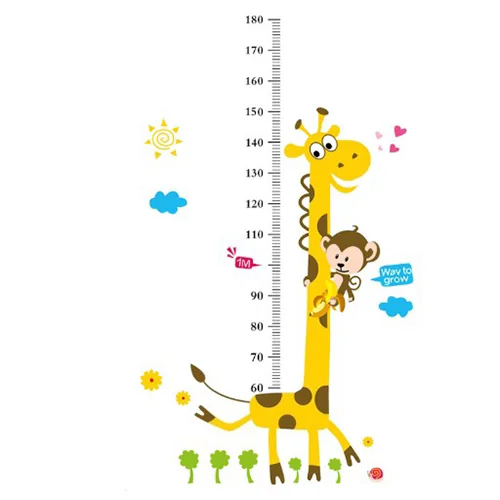 

Unionpromo ПВХ на стену для домашнего декора анималистический настенный Стикеры нетоксичный стены Бумага детская диаграмма роста высоты Настен...