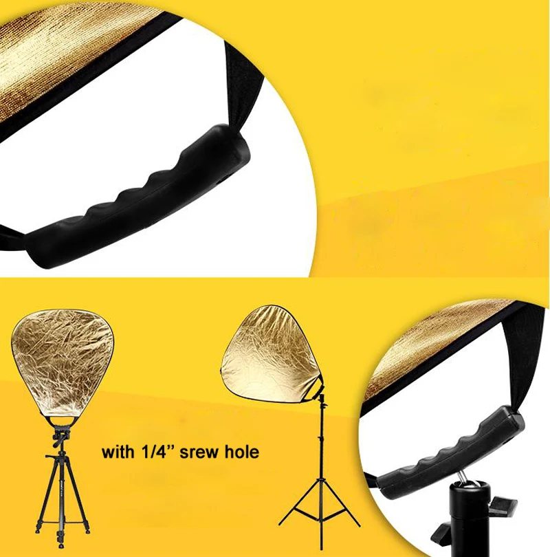 Портативный треугольный складной штатив для фотостудии 80 см 5 в 1 с винтом 1/4