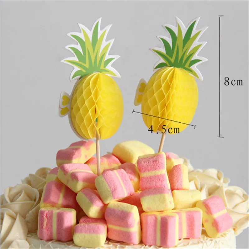 10/20 штук Baby Shower Фламинго ананас торт фигурки жениха и невесты Гавайская Юбка с