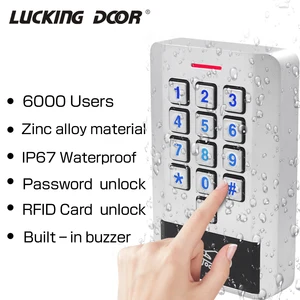 waterproof metal access control backlit keyboard 125khz 13 56mhz card access controller wg26 input for access control system free global shipping