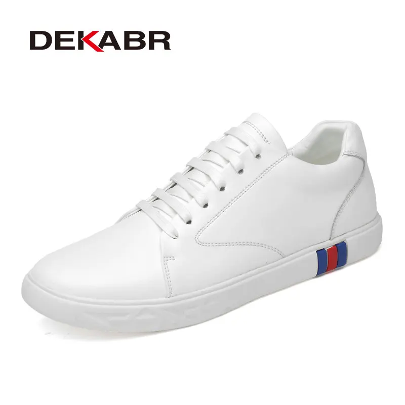 01 White DEAKRB/классическая мужская повседневная обувь; Мужская модная обувь на плоской подошве для вождения; итальянская стильная мягкая прогулочная обувь осенние кроссовки - Цвет: 01 White