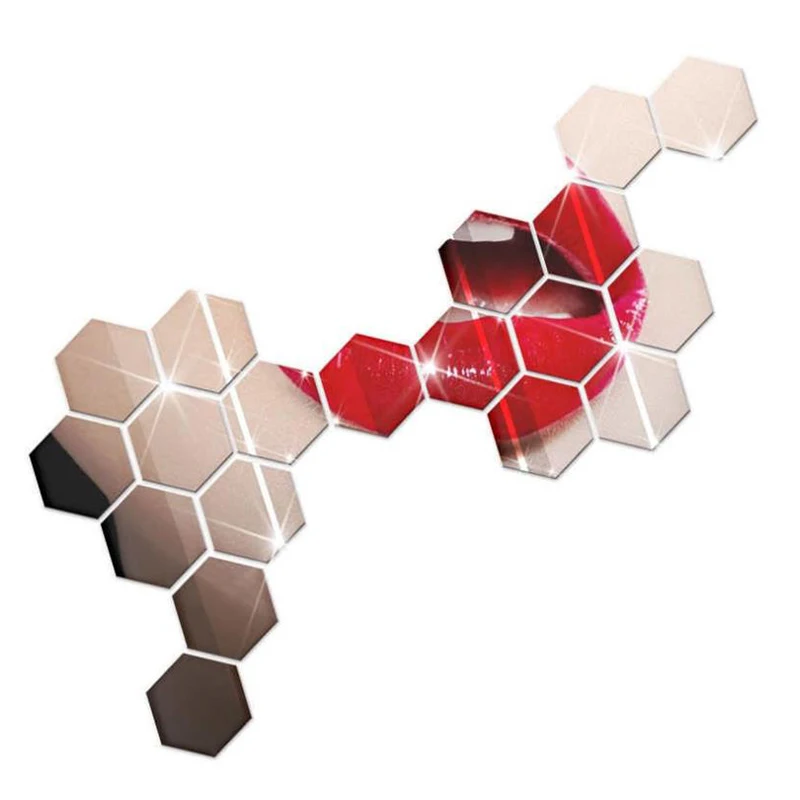 наклейки на стену 100 шт. 3D зеркало стикер стены круглое DIY ТВ фон для комнаты декор