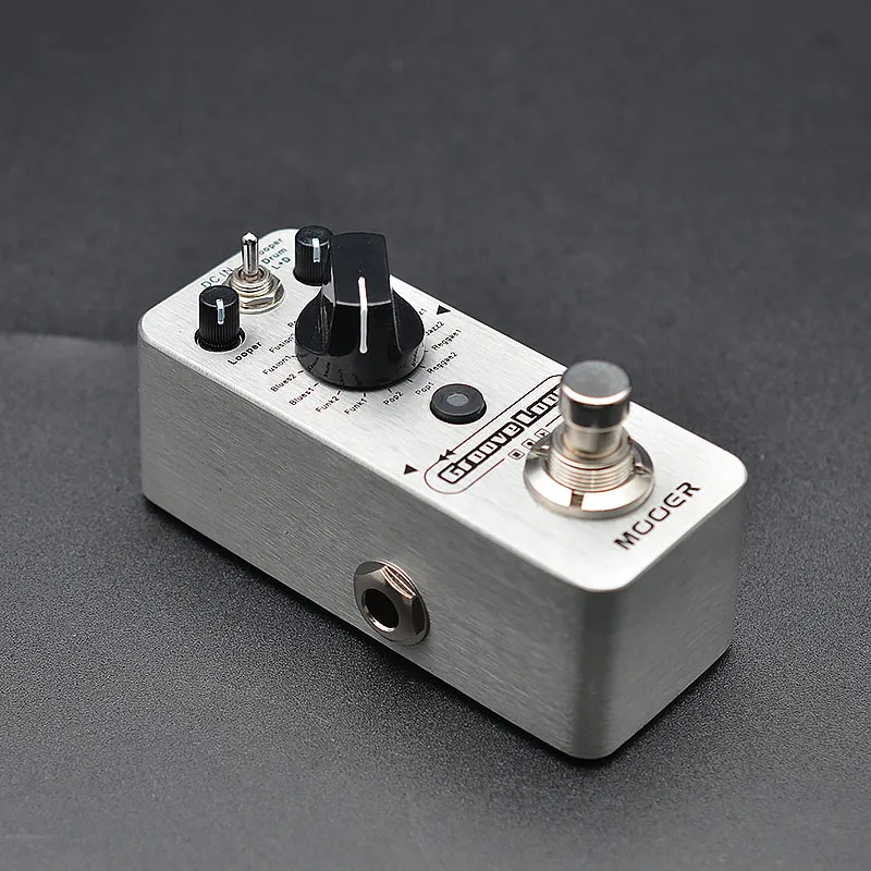 

Mooer Groove Loop Drum Machine and Looper Pedal in one Pedal Silver with Connector and Mooer Cover Cap