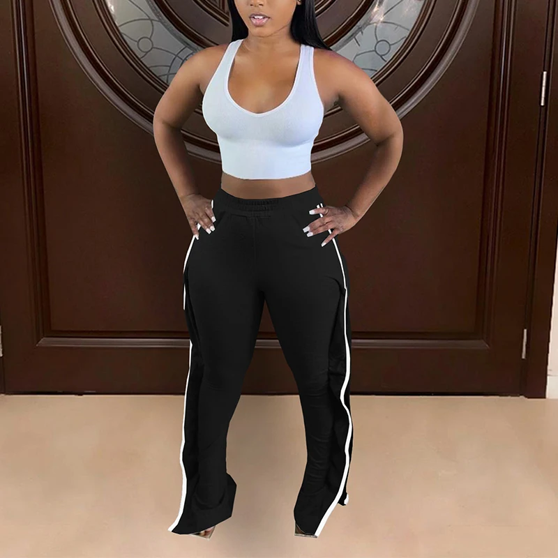 

Women 2021 new Spring and Autumn Casual Solid Fungus Slim Pants Sportswear Trousers fashion Streetwear