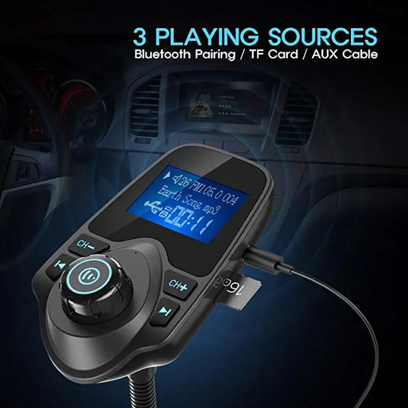 Bluetooth автомобильный fm-передатчик аудио адаптер приемник Беспроводной комплект