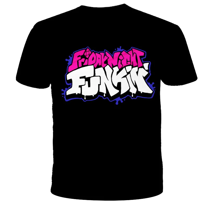 

Funkin-3D O-neck T-shirt children boys girls short-sleeved streetwear Harajuku video games summer fashion 2021