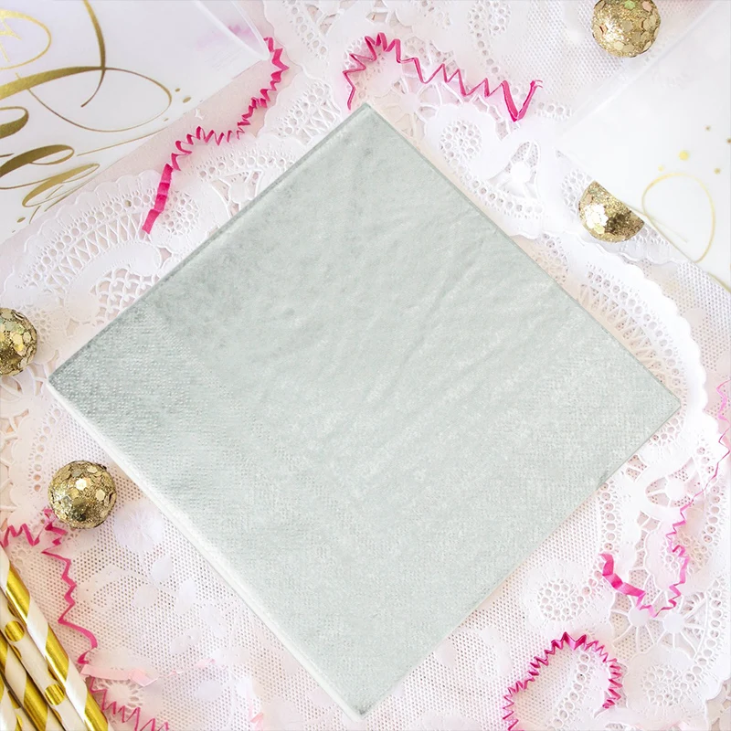 20 шт одноразовые золотые серебряные салфетки вечерние свадебные рождественские