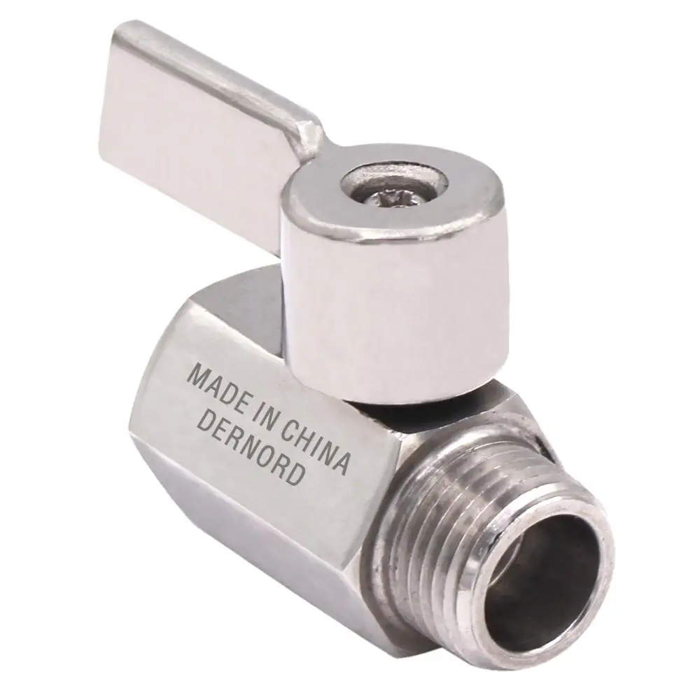 DERNORD мини шаровой клапан-3/8 &quotNPT Мужской и женский кран из нержавеющей стали |