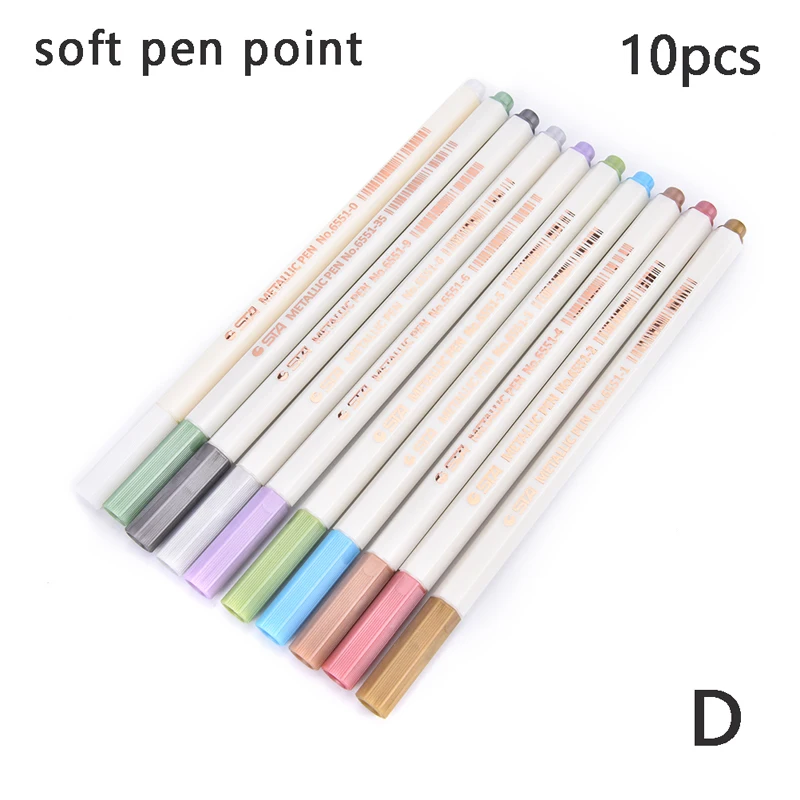 

6/10pcs Metallic Marker Pen Scrapbooking Crafts Card Making Drawing Art Pen