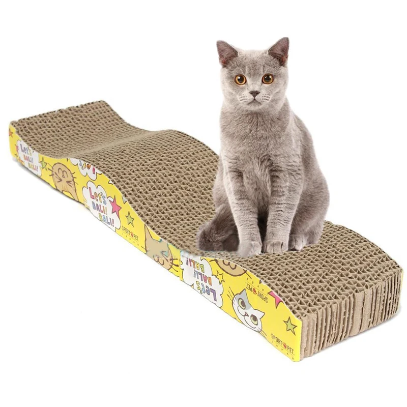 Кошка котенок гофрированный картон скретч доска-планшет точилка для когтей мат