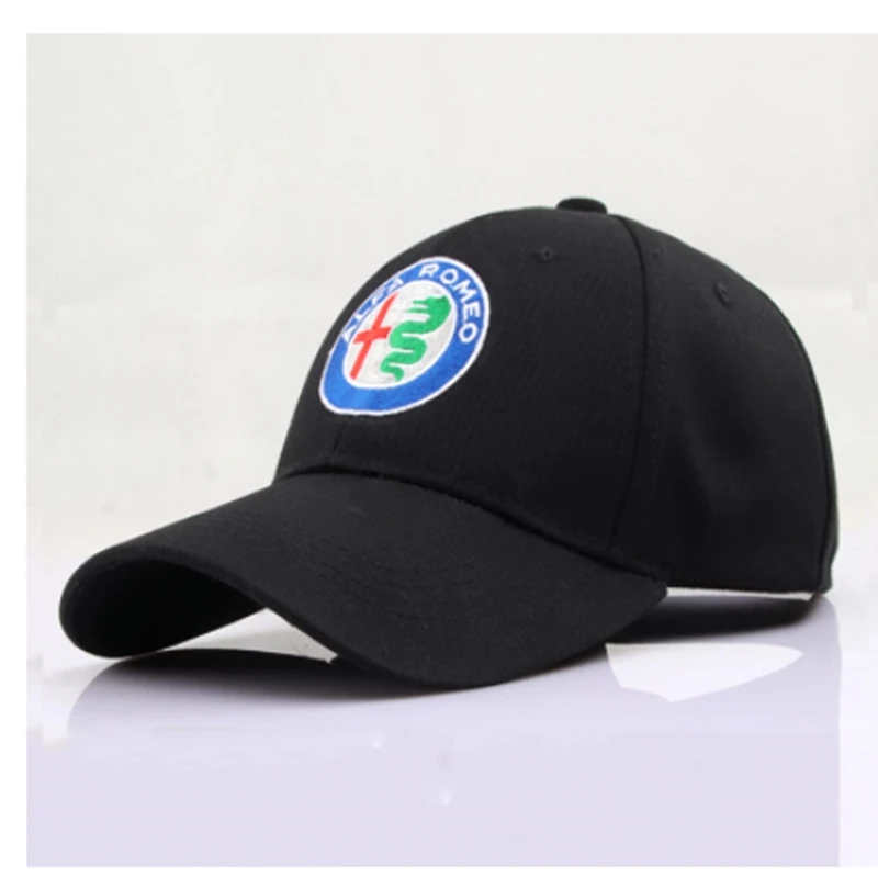 

Black Baseball Cap Sports Racing Car Men's Sunglasses Moto ALFA ROMEO Car Motocross Hats Cap Racing F1 Motorcycle 3D Embroidery