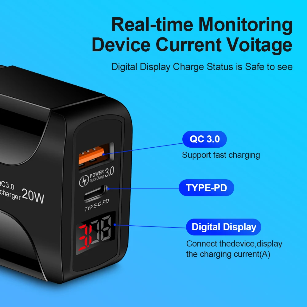 Быстрое зарядное устройство PD 20 Вт QC3.0 Кабель с разъемом USB типа C для быстрой