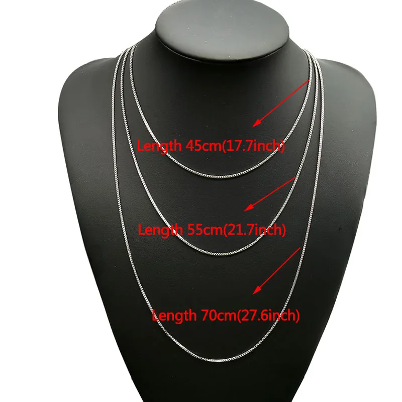 

2PCS High Quality Stainless Steel Box Chain Square Checkered Necklace Jewelry Creation Making Supplies Neck Daily Collocation