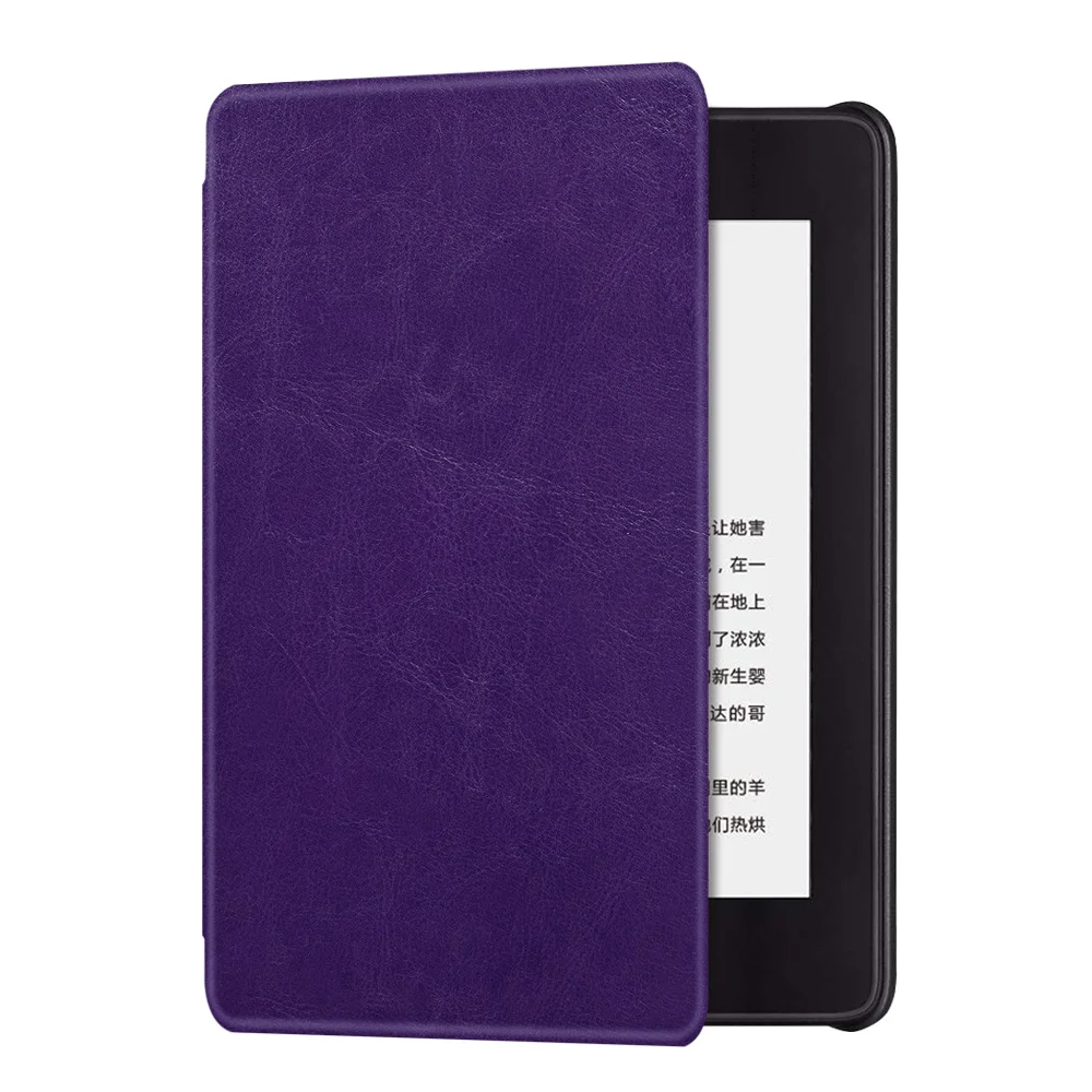 Purple Умный чехол-Обложка BOZHUORUI для Amazon New Kindle Paperwhite 4 eReader(10 поколение выпущено) Магнитный Ультратонкий чехол - Цвет: Purple