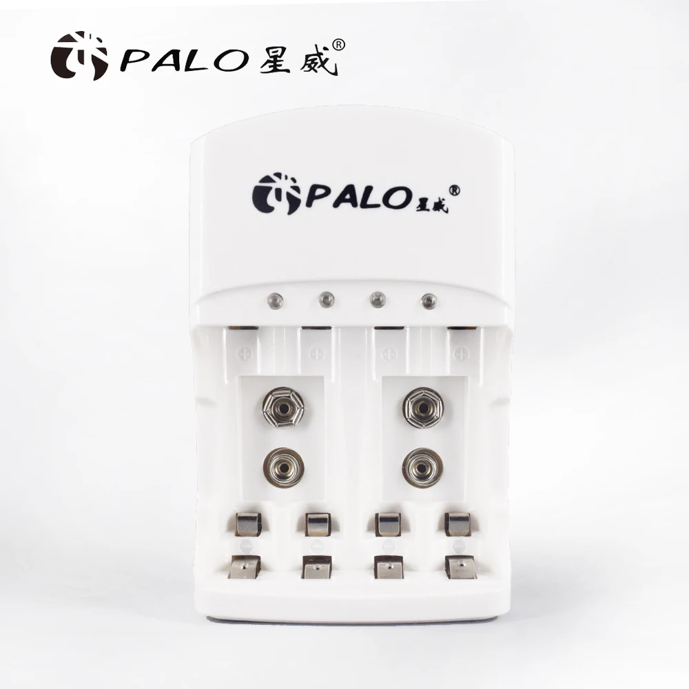 PALO aa aaa 2a 3a 9V зарядное устройство электрическая Зарядка для 1,2 V aa aaa 9v(6F22) Ni-MH аккумуляторы