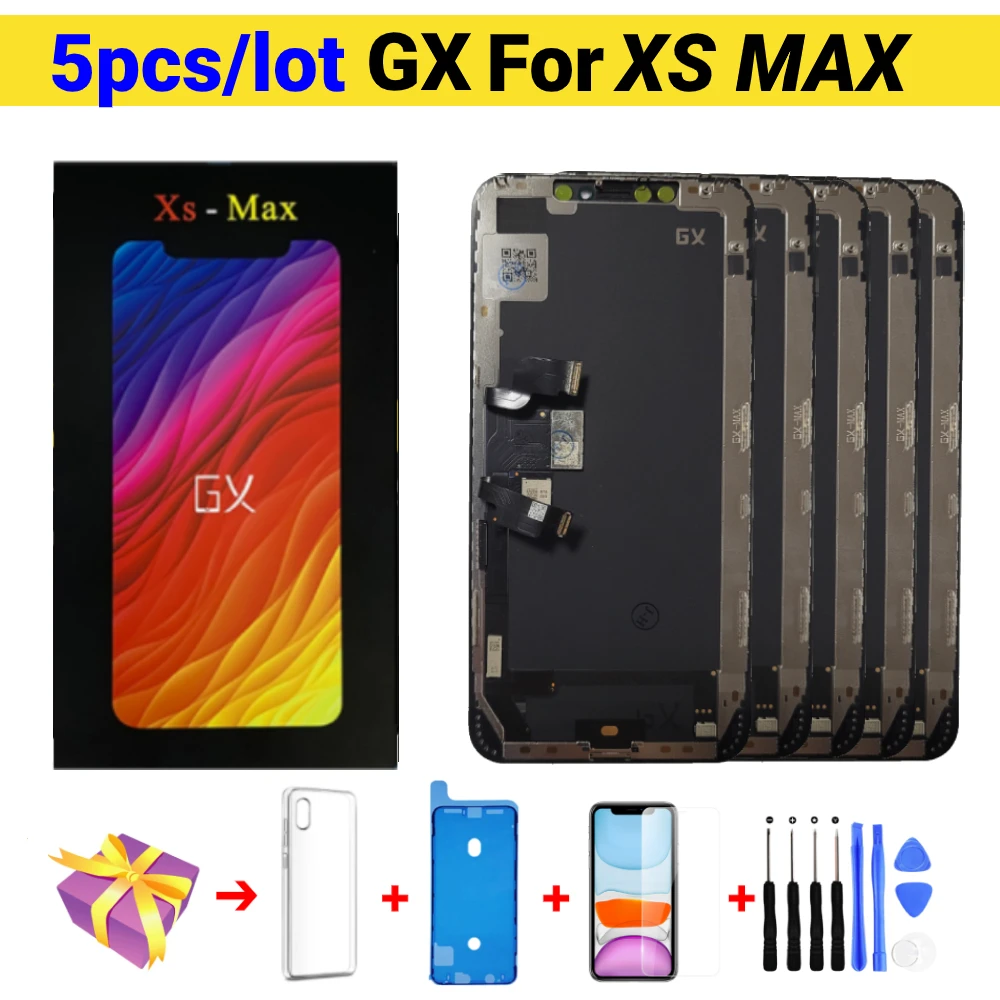 

ЖК-дисплей GX OLED для iPhone X XS XSMax 11Pro, сменный сенсорный экран с дигитайзером в сборе, 5 шт.