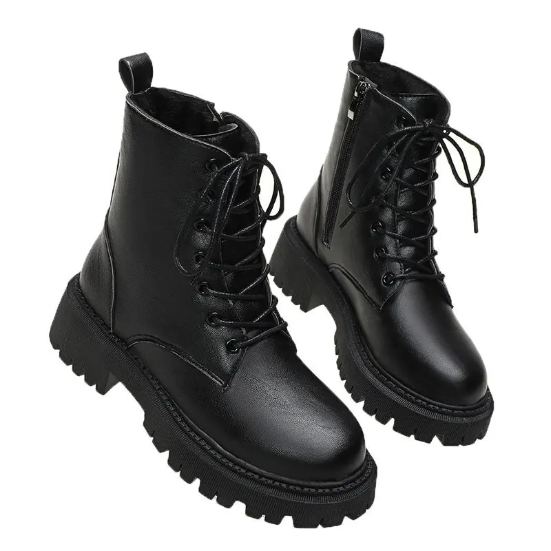 Женские рабочие ботинки готическая обувь на платформе женские высокие высоком