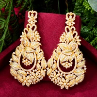 blachette high quality trendy luxury exclusive cubic zirconia pendant earrings women bride wedding banquet daily fine jewelry