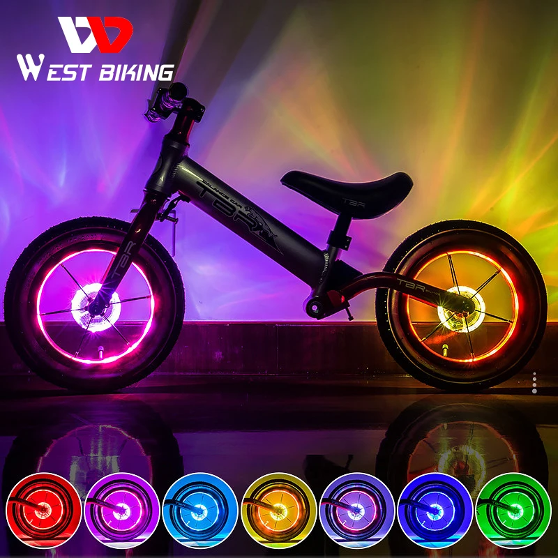 สมาร์ท LED จักรยานจักรยานแสงจักรยานหางด้านหน้า Hub Spoke One 7สี18โหมดชาร์จเด็ก Balance จักรยาน