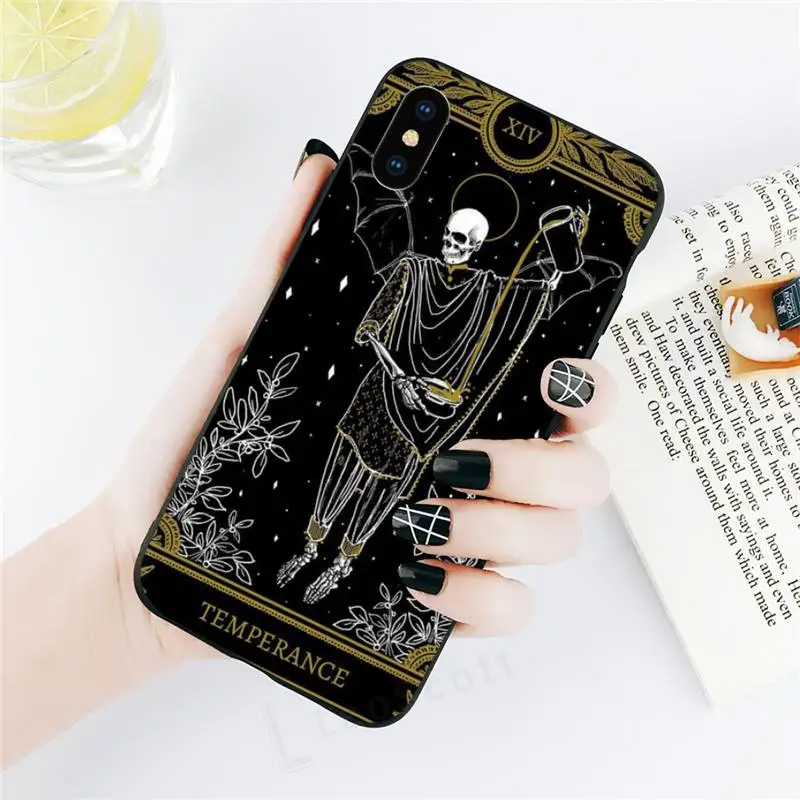 

Tarot Skull pattern Phone Cases for iPhone 11 12 pro XS MAX 8 7 6 6S Plus X 5S SE 2020 XR