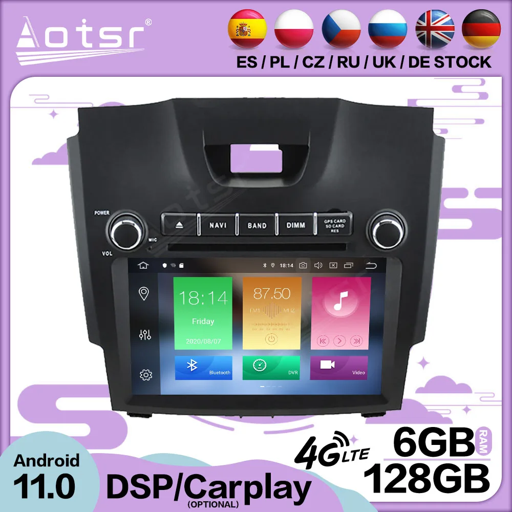 

6 + 128G Carplay Android 11 для Chevrolet TRAILBLAZER Holden S10 ISUZU D-MAX Colorad Автомобильный GPS радио приемник аудио стерео головное устройство