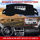 Для Audi A5 B8 2007-2016 8T A S-line S5, правый и левый руль, хороший полиэстер, светильник коврик для приборной панели автомобиля