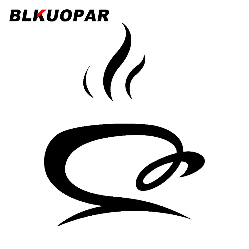 

Автомобильная наклейка BLKUOPAR в виде чашки кофе, индивидуальная наклейка на окклюзию с царапинами, водонепроницаемая наклейка на лобовое сте...