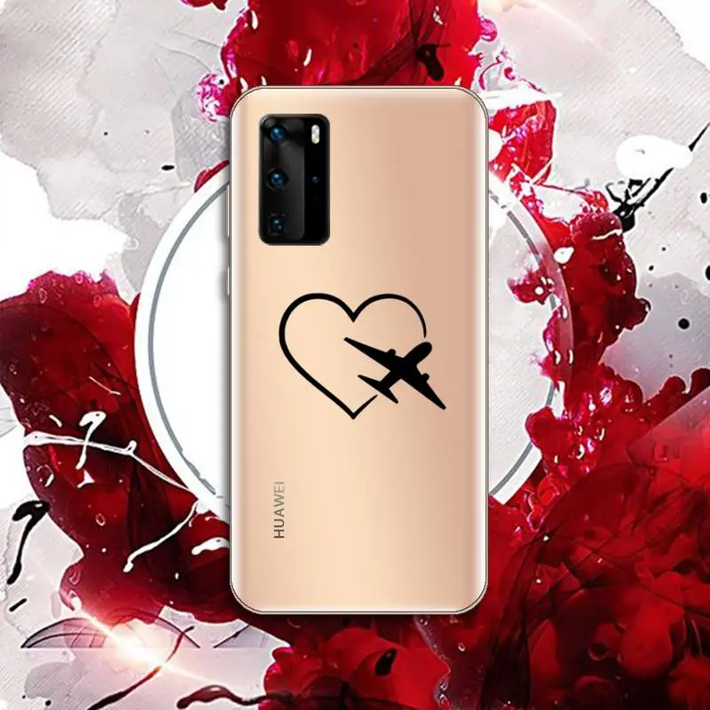 

World Map Travel Phone Case Transparent for Huawei P honor 8 10i 20 30 40 smart 2019