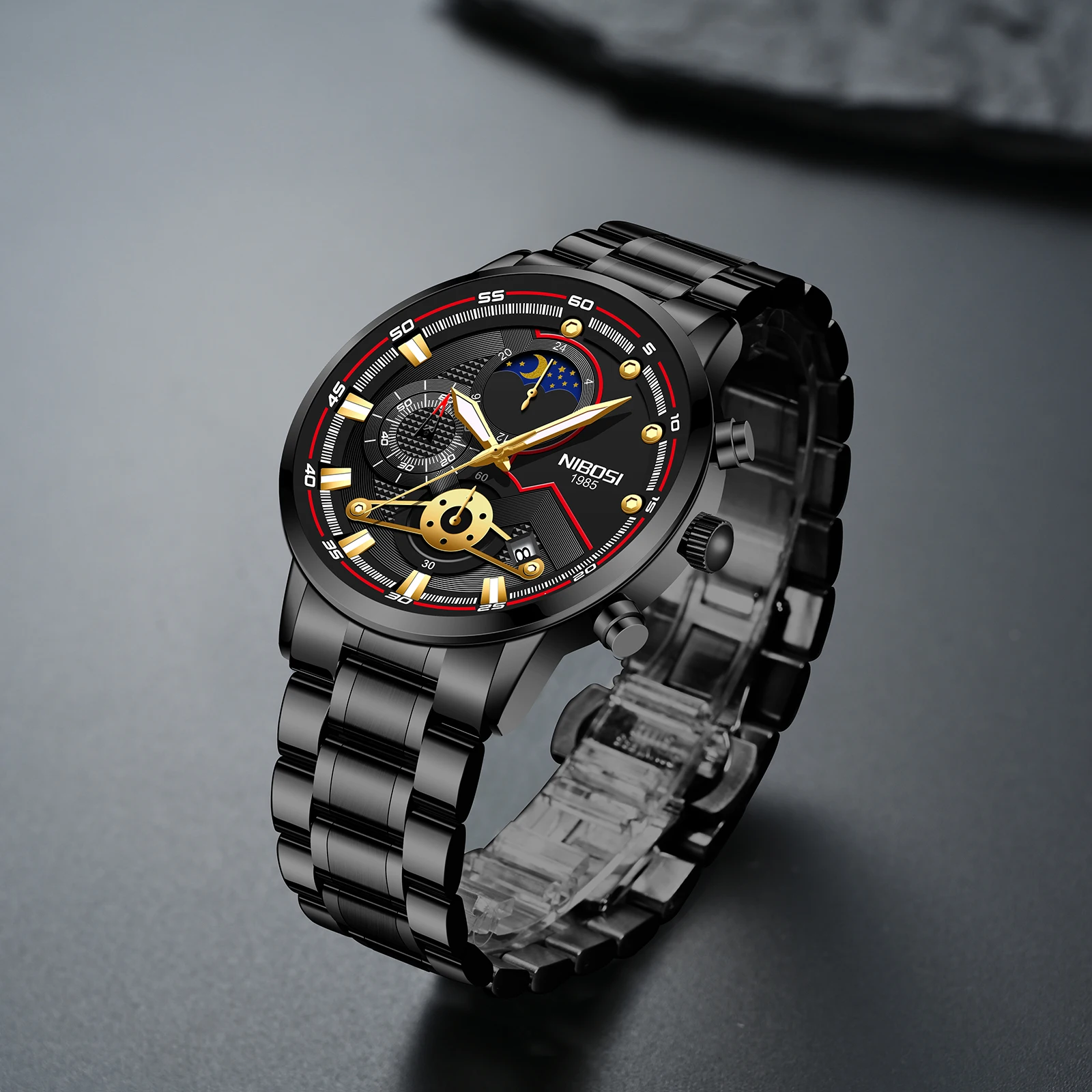 

Mens Watch 2021 NIBOSI 3ATM Waterproof Men's Fashion Watches Men Business Stainless Steel Clock Quartz Watch Relogio Masculino