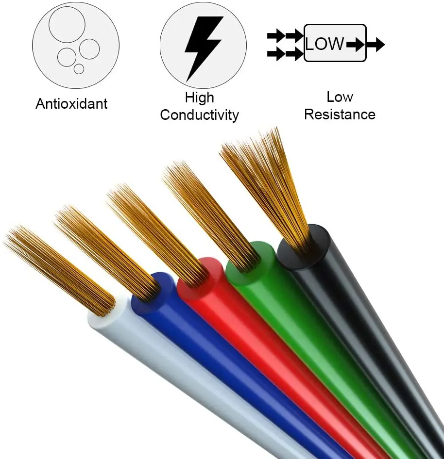 5 контактов 10 м 20 30 50 22 awg RGBW светодиодный удлинитель провод шнур для светодиодной