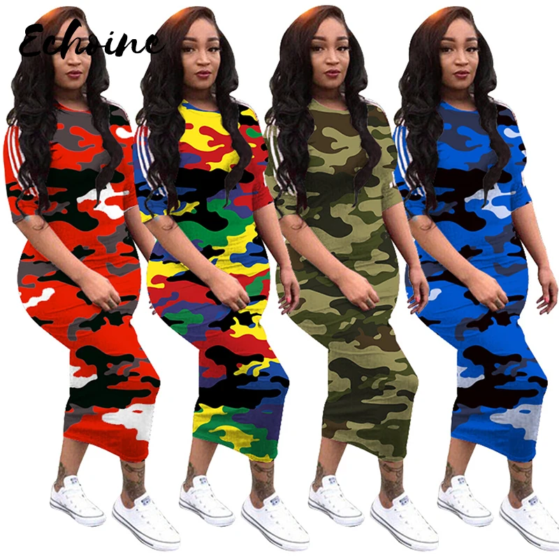 Женское облегающее платье-футляр до щиколотки с круглым вырезом | Женская одежда