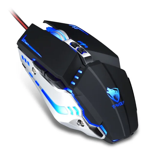 Black Профессиональная игровая мышь 3200 dpi светодиодный оптический USB Проводная компьютерная мышь геймерские мыши эргономичная игровая мышь Mause для ПК ноутбука - Цвет: Black