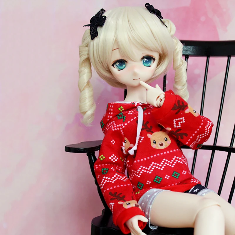 Allaosify Uncle 1/3 1/4 BJD.azone1/3 гигантский детский красный Рождественский свитер с лосем