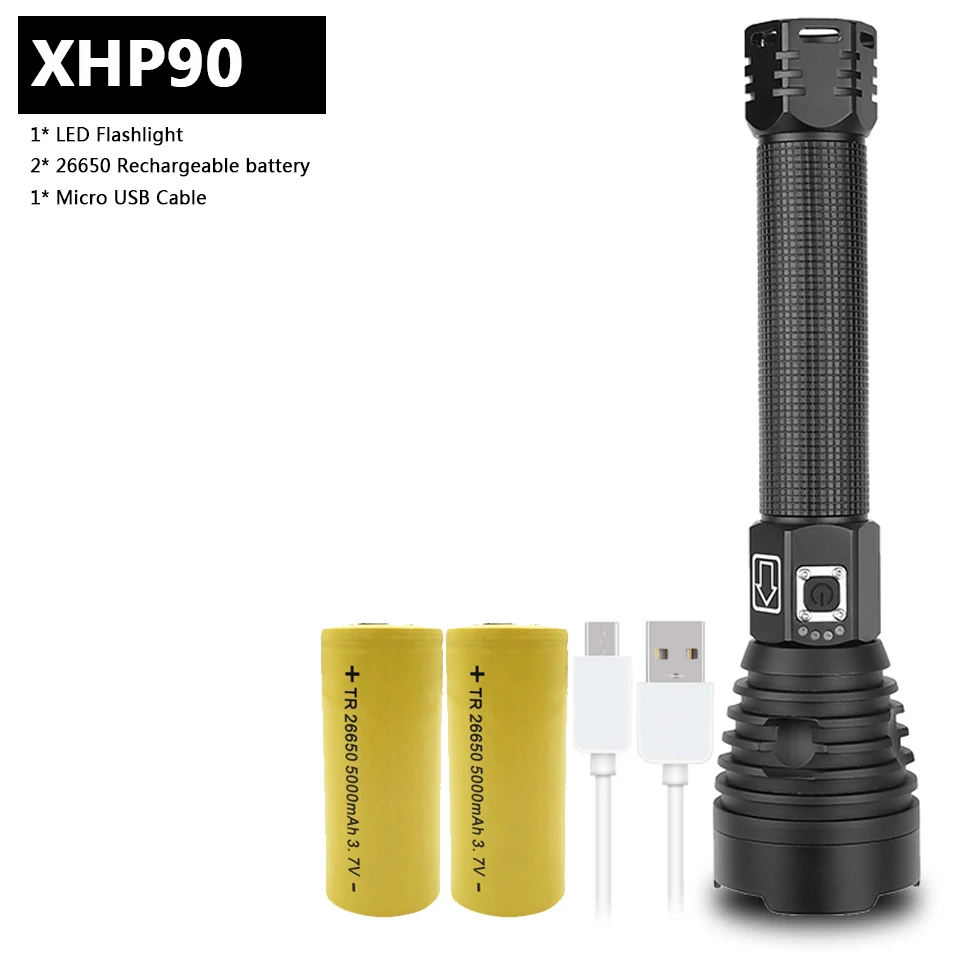 Package D Litwod XHP90 мощный светодиодный светильник-вспышка фонарь с зумом 18650/26650 usb Перезаряжаемый Аккумулятор ярче, чем xhp70.2 кемпинг, уличный светильник - Испускаемый цвет: Package D