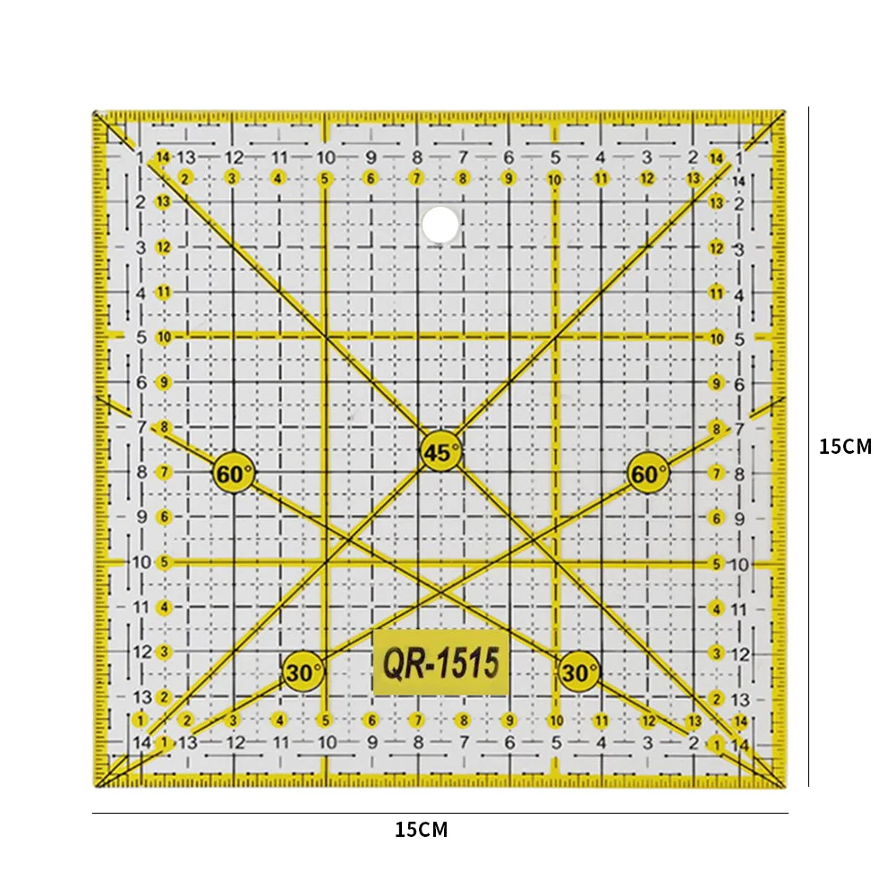 

15x15cm Acrylic Patchwork Ruler Square Quilting Grids Rulers for Measuring