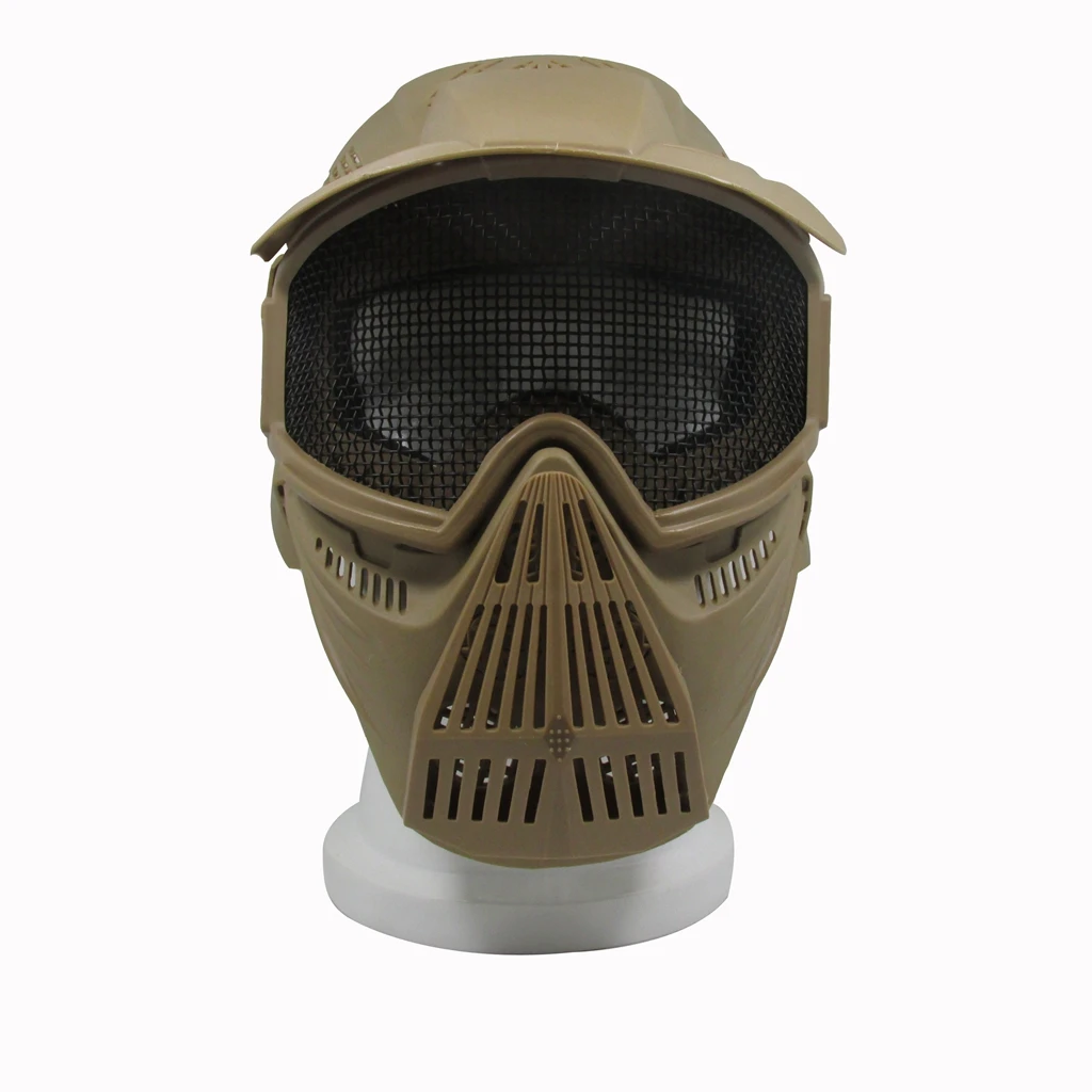 

Safety Gear 1pc Full Face Mask Mesh Metal Paintball CS Field Protection Sports
