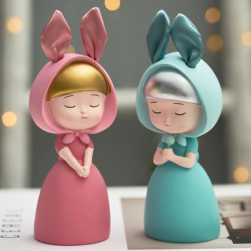 Кролик миниатюрные украшения для дома аксессуары гостиной фигурки девочек