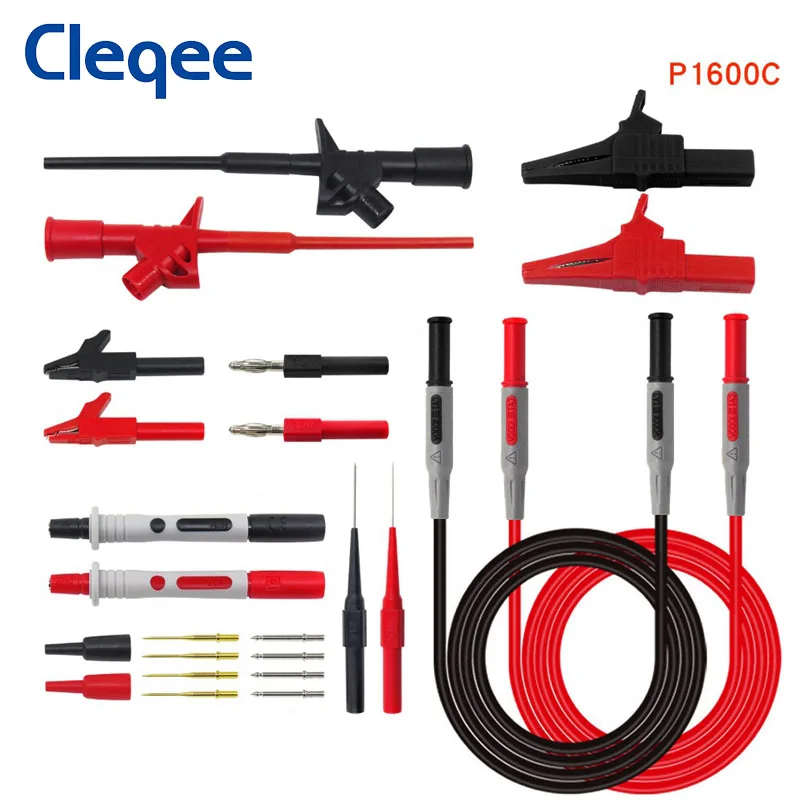 Cleqee P1600 серия мультиметр Набор испытательных проводов 4 мм вилка банан Тестовый