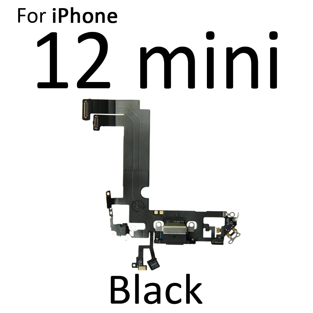 

USB Charger Plug Charging Port Dock Connector Flex Cable For iPhone 12 mini 12 Pro Max With MicroPhone Parts