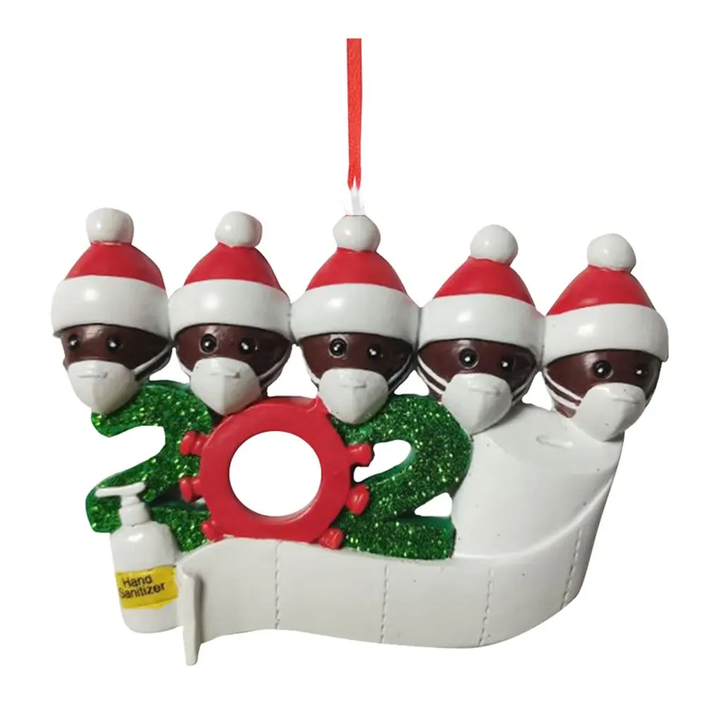 

Christmas Ornaments DIY Name Greetings Christmas Birthdays Party Decoration Face Masks Hand Sanitized Christmas Ornament