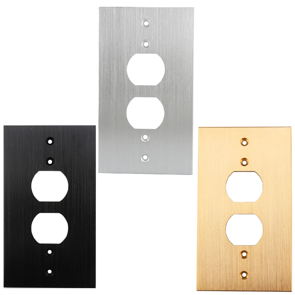 High Quality 1piece Audiocrast P150S/G/B AC Power Duple Receptacles Wall Outlet Cover Aluminum Panel Plate